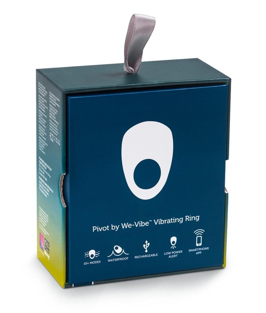 藍色We-Vibe Pivot Ring震動環,柔軟舒適,適合提升伴侶間的親密感,展示產品細節與質地