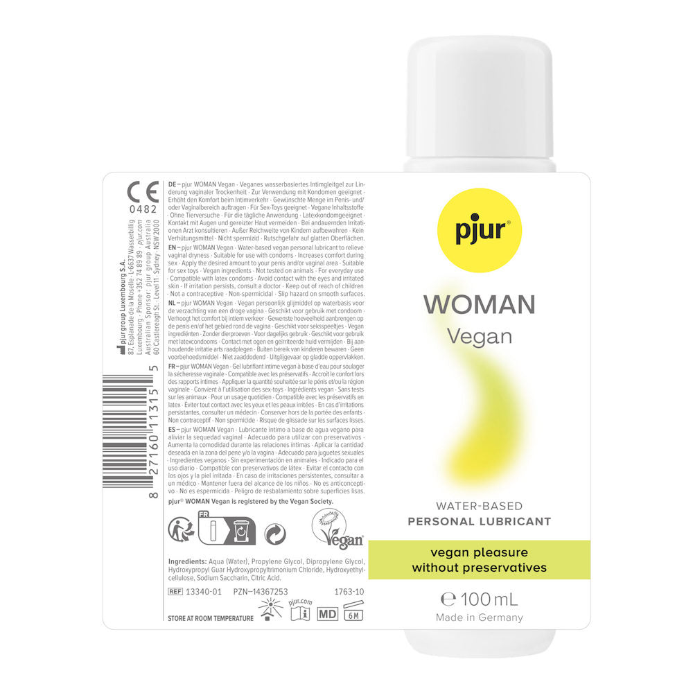 纯素水性润滑液,Pjur Woman Vegan 30ml,适合女性使用,柔滑润泽,细腻质地的润滑产品。