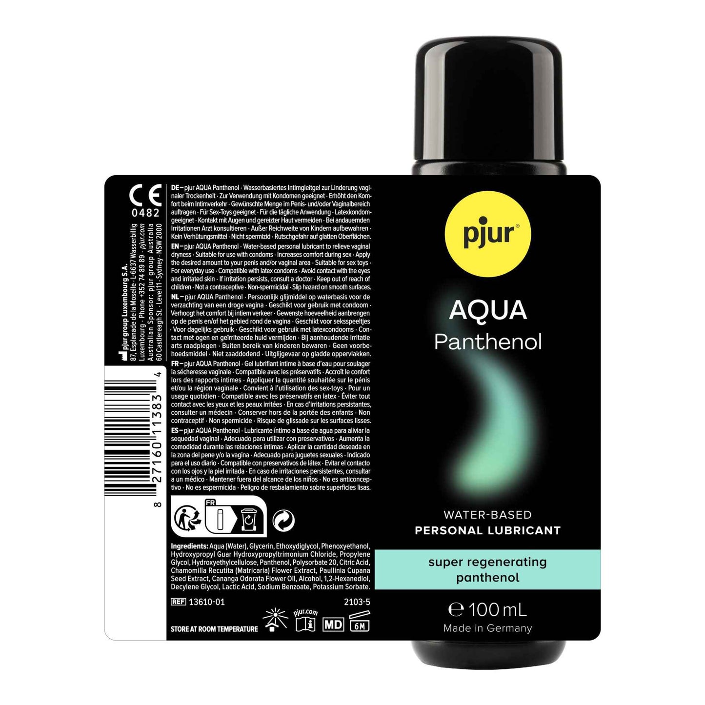 Pjur
Aqua 泛醇(維他命原B5) 再生水性潤滑液 - 30ml