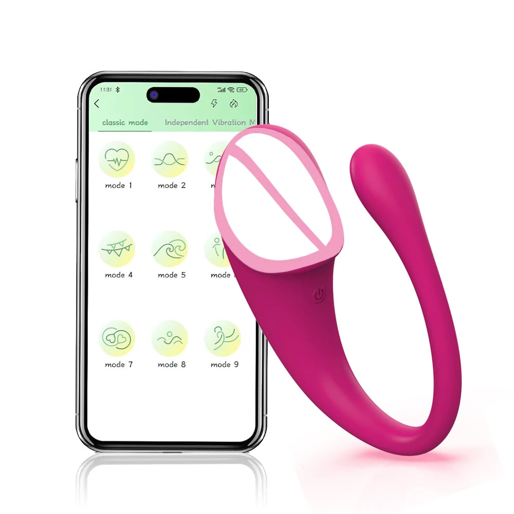 Bulaja Remote Control APP Remote Control Massager Vibrator G-spot Vaginal Stimulator Dual Motor Design