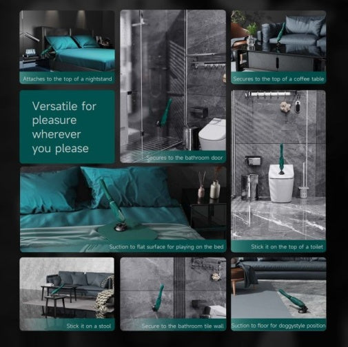 Zalo Sesh 性愛機器 可APP遙距控制 - 藍綠色|PowerThrust技術|30毫米強勁伸縮|雙矽膠配件