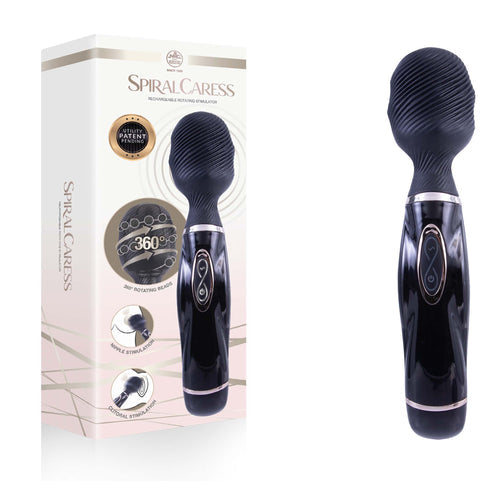 Excellent Power - SPIRALCARESS - 360度旋轉AV震動棒 黑色