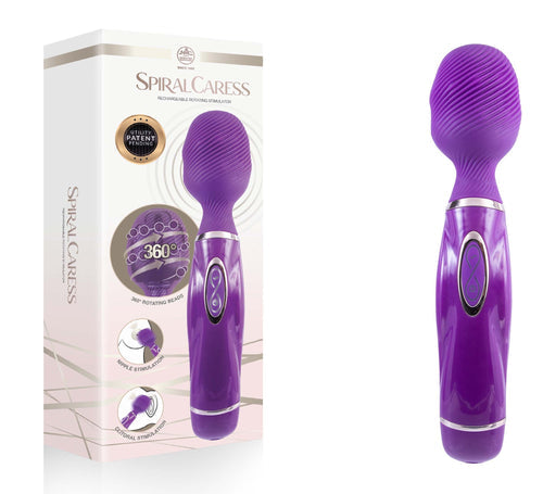 Excellent Power - SPIRALCARESS - 360度旋轉AV震動棒 紫色|強勁360度旋轉|多功能震動體驗