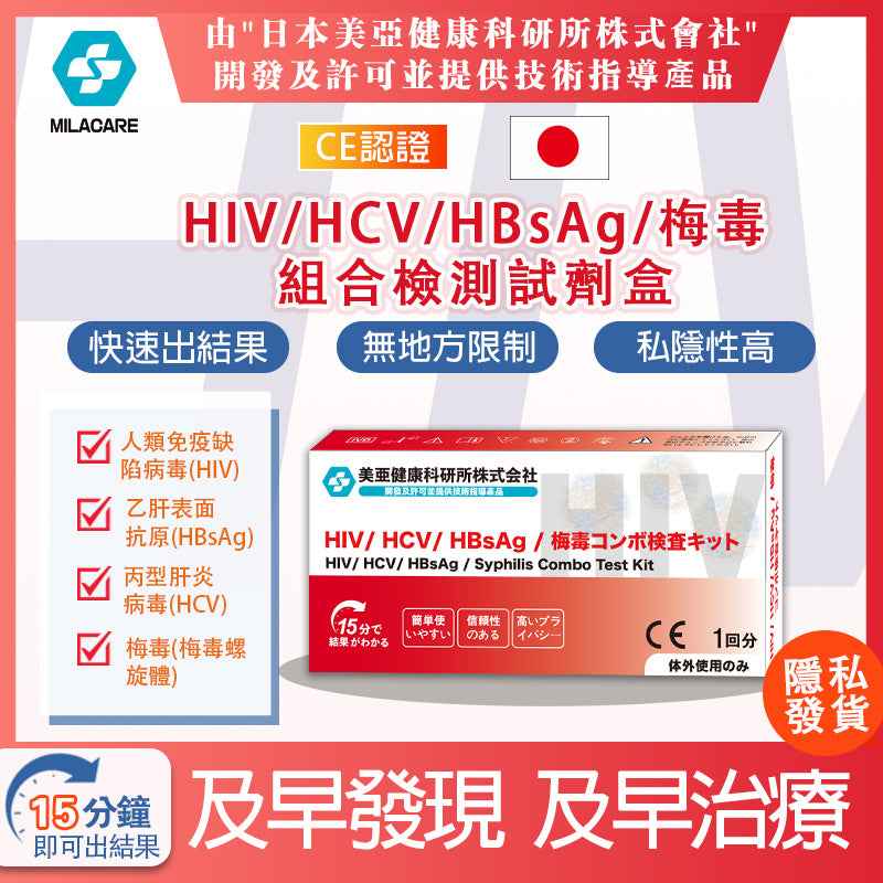MILACARE 4合1 梅毒組合檢測試劑盒