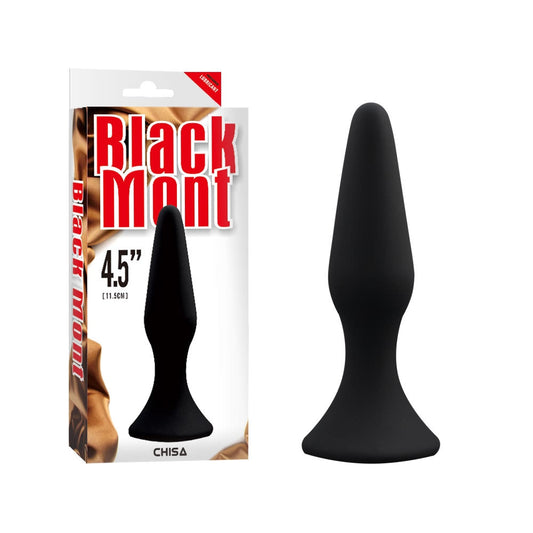 CHISA - Black Mont - 4.5'' L Silicone Plug 矽膠後庭塞 大碼