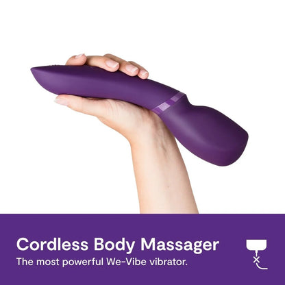 紫色We-Vibe Wand 2手持式超强力柔软硅胶按摩棒，适合深层放松和按摩的高品质成人用品。