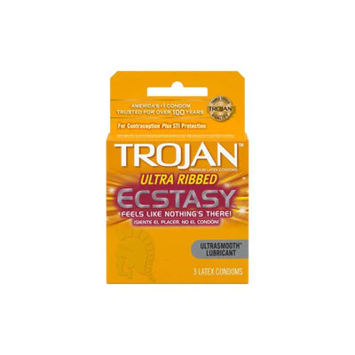 Trojan(美國) Ecstasy Ultra Ribbed超羅紋潤滑安全套3片裝