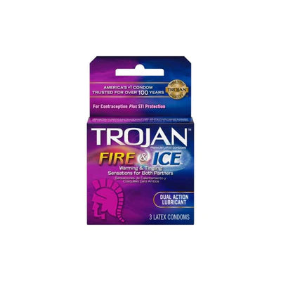 Trojan(美國) Fire & Ice Condom 冰火刺激型安全套3片裝 | 香港 Sex Toy 成人情趣商品 - 18FUN 旺角大埔