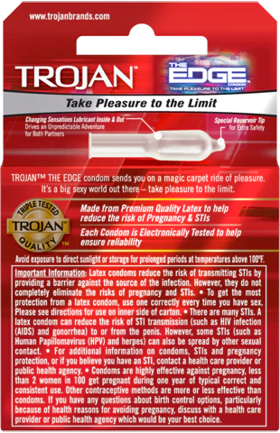 Trojan(美國) The Edge 潤滑型安全套3片裝