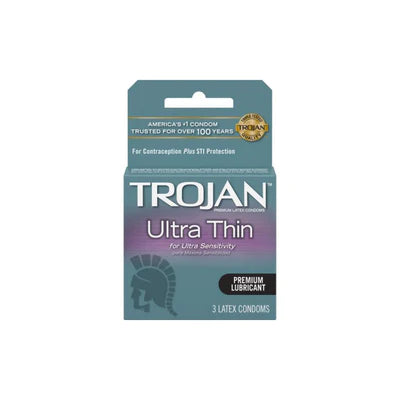 Trojan(美國) Ultra Thin Armor Spermicidal超薄殺精乳膠安全套 3片裝 | 香港 Sex Toy 成人情趣商品 - 18FUN 旺角大埔