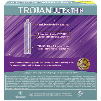 Trojan(美國) Ultra Thin Armor Spermicidal超薄殺精乳膠安全套 3片裝 | 香港 Sex Toy 成人情趣商品 - 18FUN 旺角大埔