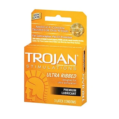 Trojan(美國) 激情螺旋紋潤滑乳膠安全套 3片裝 | 香港 Sex Toy 成人情趣商品 - 18FUN 旺角大埔