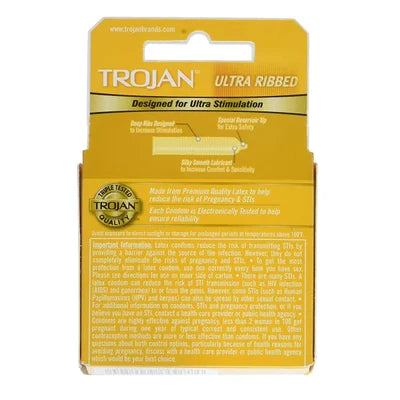 Trojan(美國) 激情螺旋紋潤滑乳膠安全套 3片裝 | 香港 Sex Toy 成人情趣商品 - 18FUN 旺角大埔