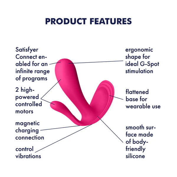 Satisfyer(德國) Top Secret+ 隱形穿戴遠程遙控陰蒂G點後庭震動器