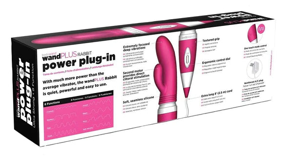 Bodywand(美國)wandPLUS Rabbit 8 Silicone Plug-in Wand Massager超強Rabbit 8 震動棒