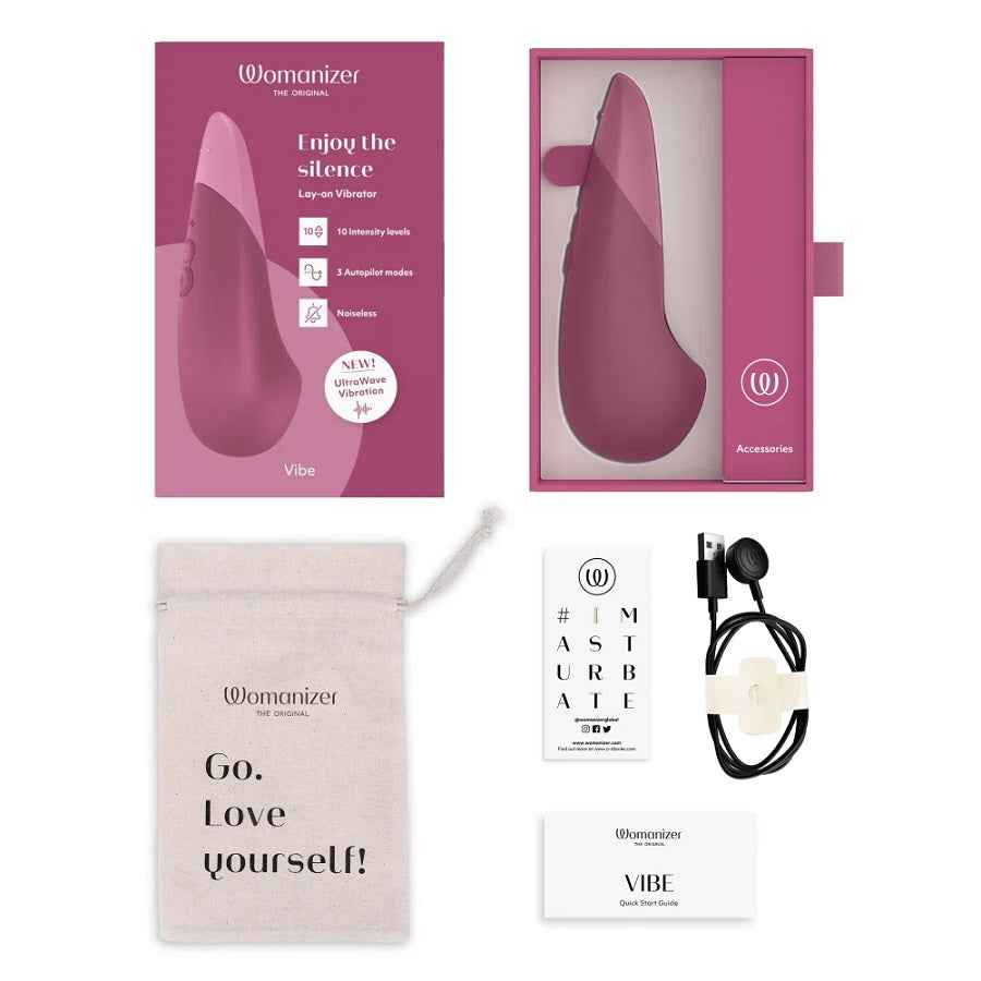 Womanizer
Vibe UltraWave 靜音振動陰蒂按摩器 - 暗粉