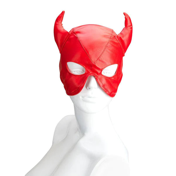 S&M Essentials(美國) Devil Horns Patent Leather mask 魔鬼牛角漆皮面具