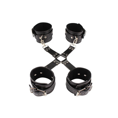 黑色CHISA捆绑套装，包括4件S&M道具，适合情趣娱乐和角色扮演。