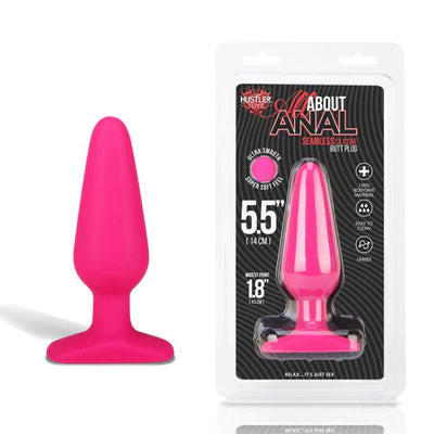 Hustler(美國) All About Anal Silicone Butt Plug 5.5吋後庭塞桃紅色