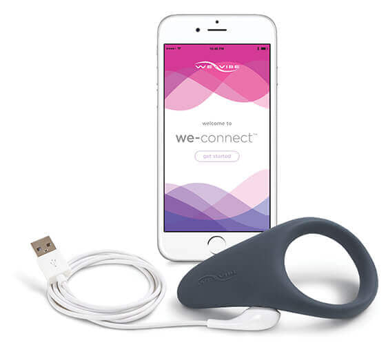 暗灰色We-Vibe Verge震動環，成人情趣用品，柔軟舒適適合提升性愛體驗的性玩具