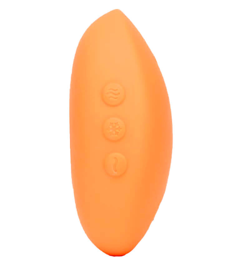 橘紅色We-Vibe可調節冷熱感按摩器，18funstore品牌，用於放鬆肌肉的高質感產品圖像