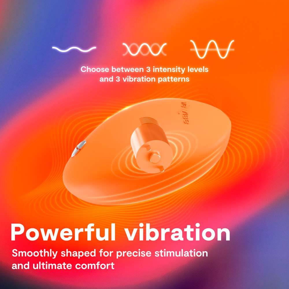 橘紅色We-Vibe Temp可調節冷熱感按摩器，18funstore品牌，展示產品的外觀和設計細節