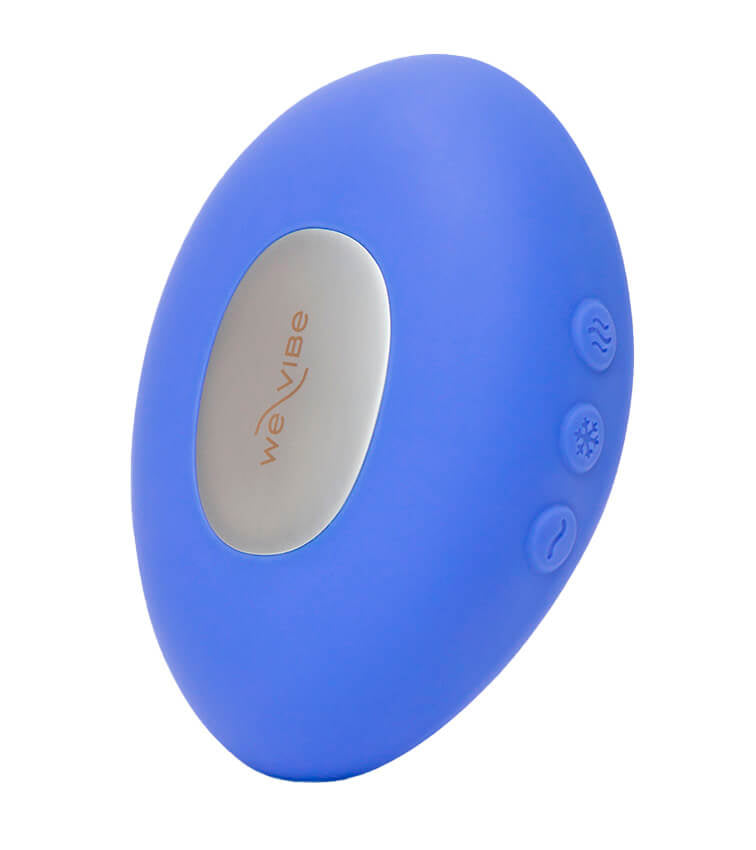薰衣草藍色We-Vibe Temp可調節冷熱感按摩器，柔滑表面適合放鬆肌肉與舒適按摩