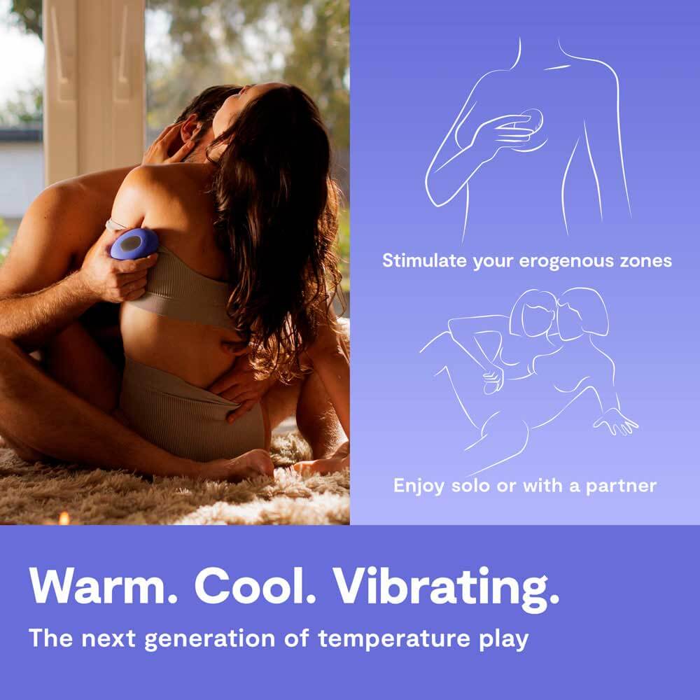 薰衣草藍色We-Vibe Temp可調節冷熱感按摩器，16funstore品牌，展示按摩器的外觀與設計