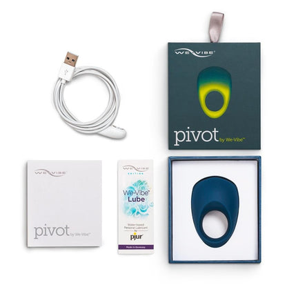 藍色We-Vibe Pivot震動環，情趣用品，圓形設計，用於伴侶性玩具，展示產品細節