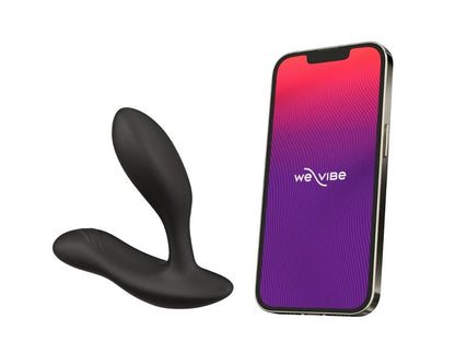黑色We-Vibe Vector Plus震動前列腺按摩器，成人情趣用品，符合人體工學設計