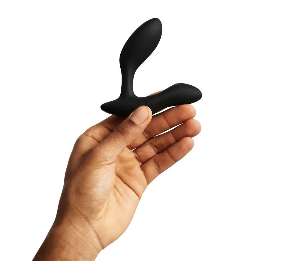 黑色We-Vibe Vector Plus震動前列腺按摩器，成人情趣用品，人體工學設計，適合放鬆和刺激。