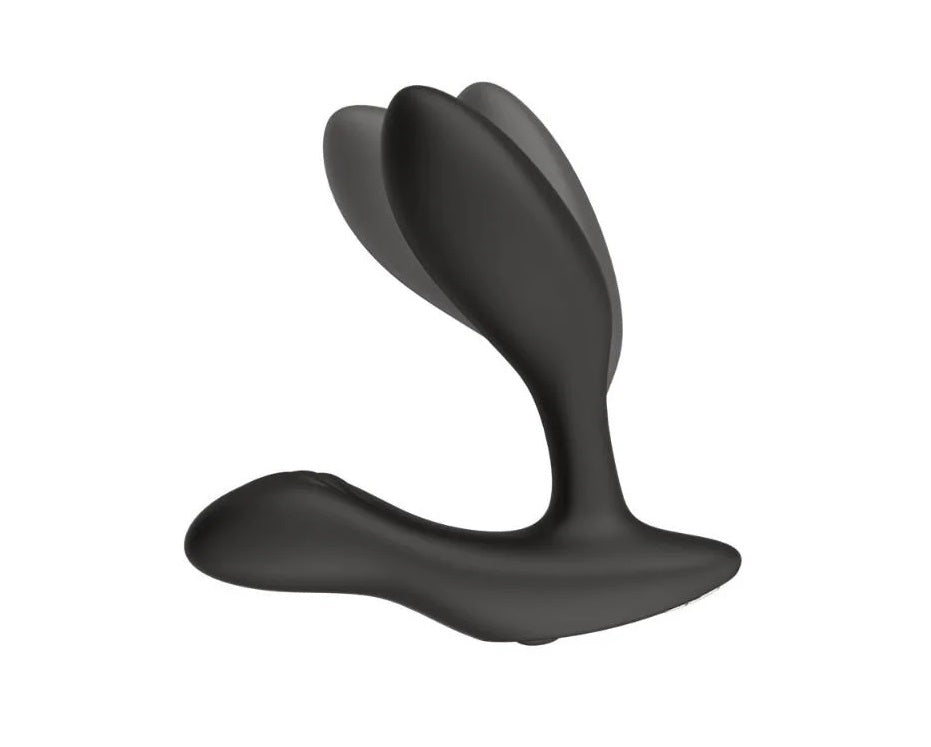黑色We-Vibe Vector Plus震動式前列腺按摩器，人體工學設計，展示產品的形狀與質感