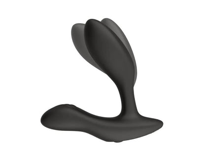 黑色We-Vibe Vector Plus震動式前列腺按摩器，人體工學設計，展示產品的形狀與質感