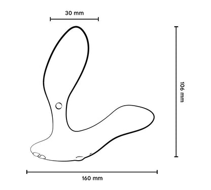 黑色We-Vibe Vector Plus震動前列腺按摩器，成人情趣用品，符合人體工程學設計。