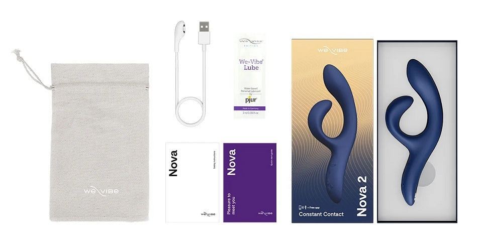 午夜藍色We-Vibe Nova 2震動器，展示產品外觀與設計細節的高清圖片