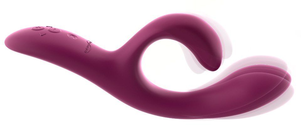 紫紅色We-Vibe Nova 2振動器，成人情趣用品，光滑設計展示在圖中。