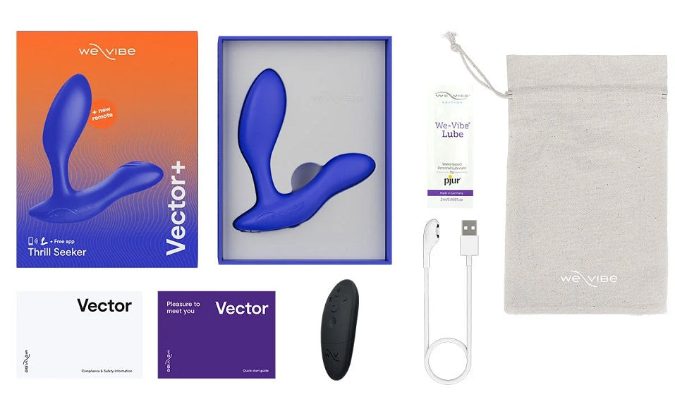 皇家藍色We-Vibe Vector Plus震動前列腺按摩器，成人情趣用品，舒適設計。