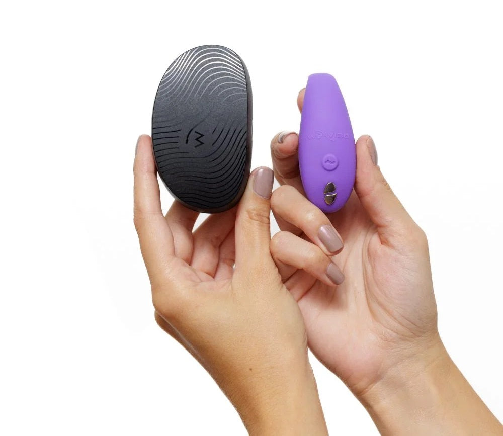 淺紫色We-Vibe Sync Go情侶共用震動器，雙人遠程控制成人情趣用品，適合情侶使用。