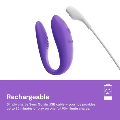 淺紫色We-Vibe Sync Go情侶共用震動器，雙人使用的成人情趣產品，適合情侶增添親密時光