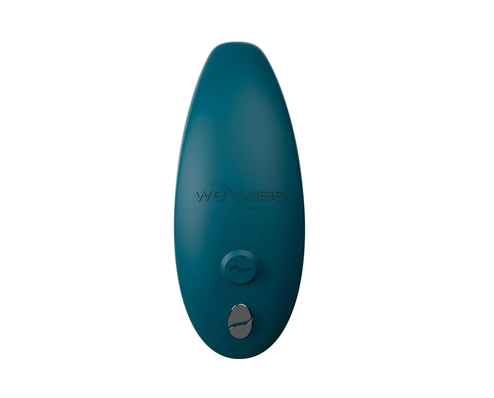 天鵝絨綠色We-Vibe Sync 2情侶共用震動器，柔軟外觀和設計展示產品細節