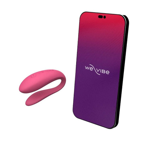 粉紅色We-Vibe Sync Lite情侶共用震動器，展示產品的外觀和設計細節