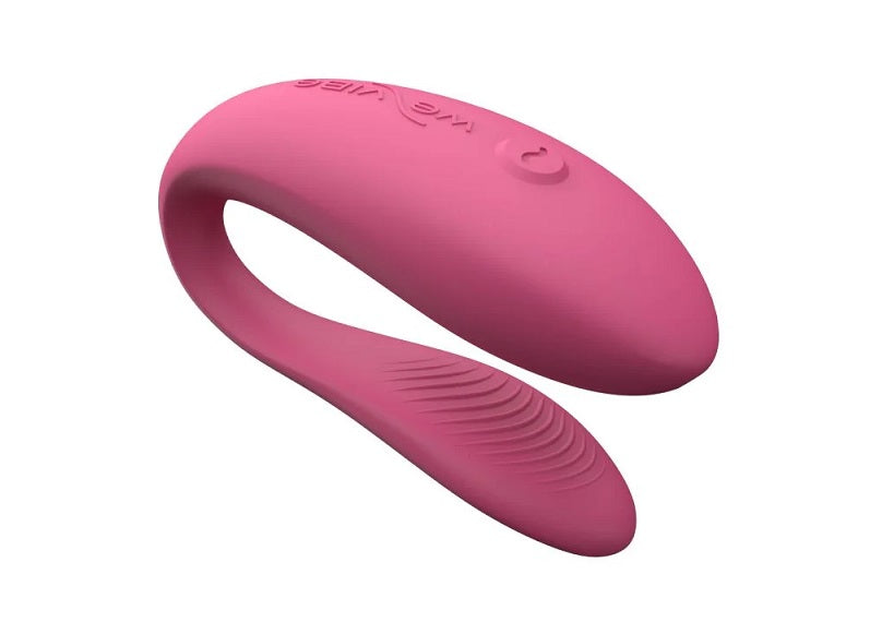 粉紅色We-Vibe Sync Lite情侶震動器，展示其柔軟光滑的外觀和設計細節