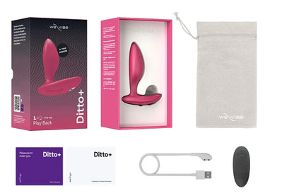 粉紅色We-Vibe Sync Lite情侶共用震動器，展示其小巧設計和柔和色彩，適合親密時使用。