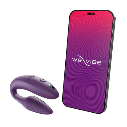 紫色We-Vibe Sync 2情侶共用震動器，成人按摩器，柔軟設計，適合親密時刻使用。