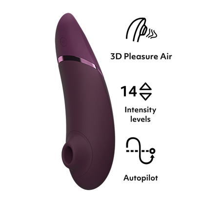 暗紫色18funstore Womanizer阴蒂吸啜器，女性自慰器具，创新设计的刺激装置