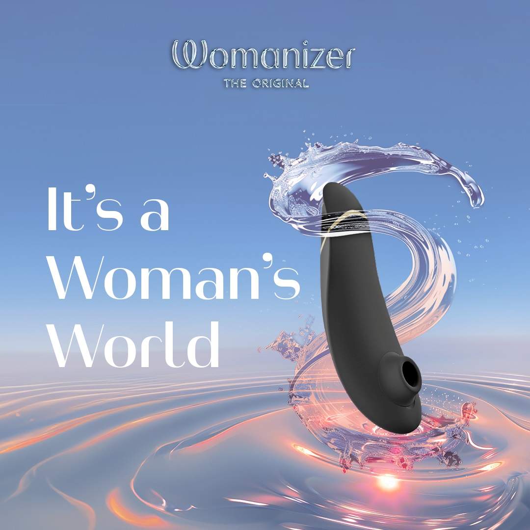 黑色Womanizer Premium 2陰蒂吸啜器，女性性玩具，符合人體工學設計，適合舒適刺激使用