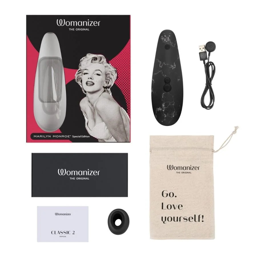 瑪麗蓮·夢露經典第2代陰蒂吸啜器，黑色，女性自慰用品，18funstore品牌。