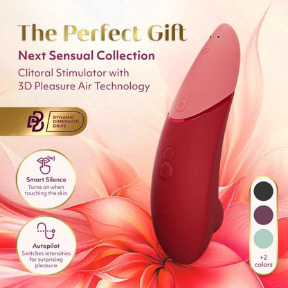 Womanizer
Next 3D陰蒂吸啜器 - 酒紅色