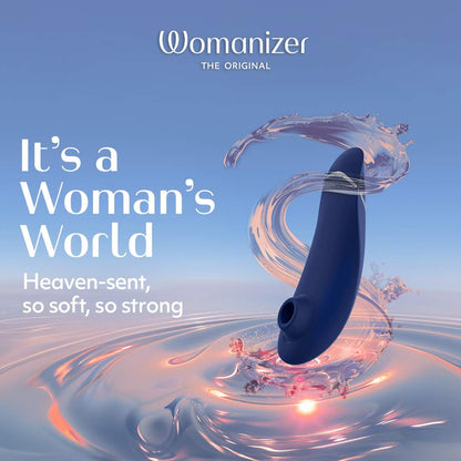 18funstore Womanizer Premium 2藍莓色陰蒂吸啜器，展示產品的藍莓色設計與外觀細節
