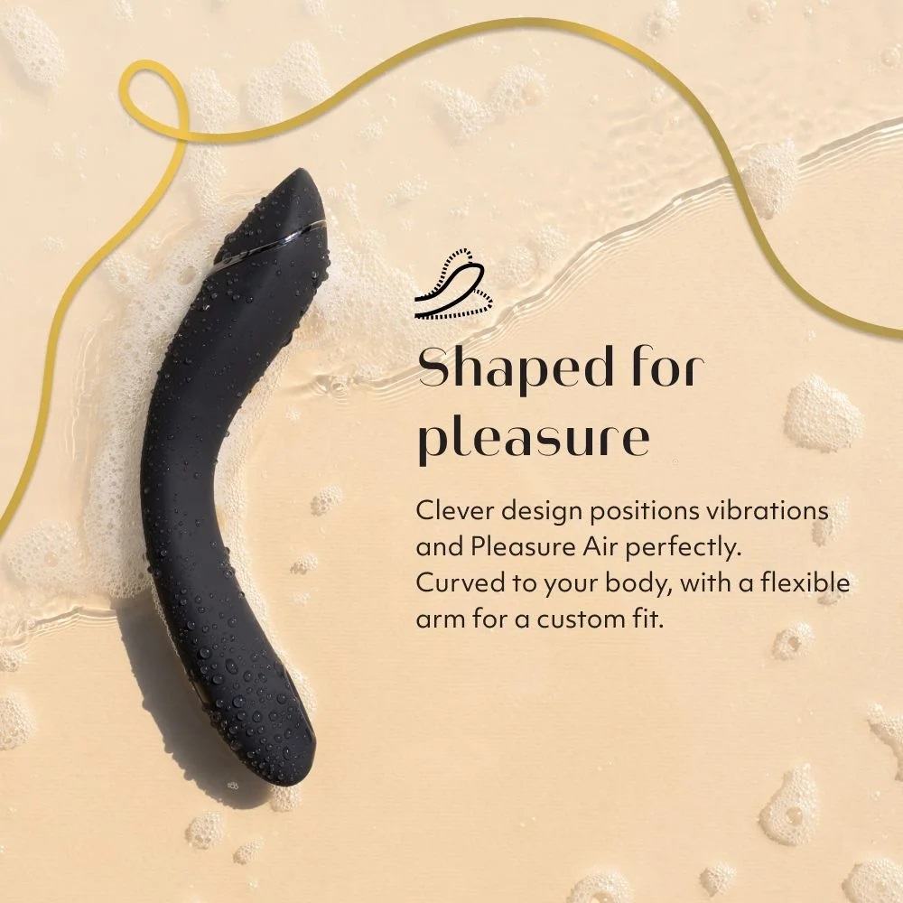 深灰色Womanizer OG Pleasure Air G点吸啜器，女性成人性玩具，人体工学设计，适合敏感区域刺激。